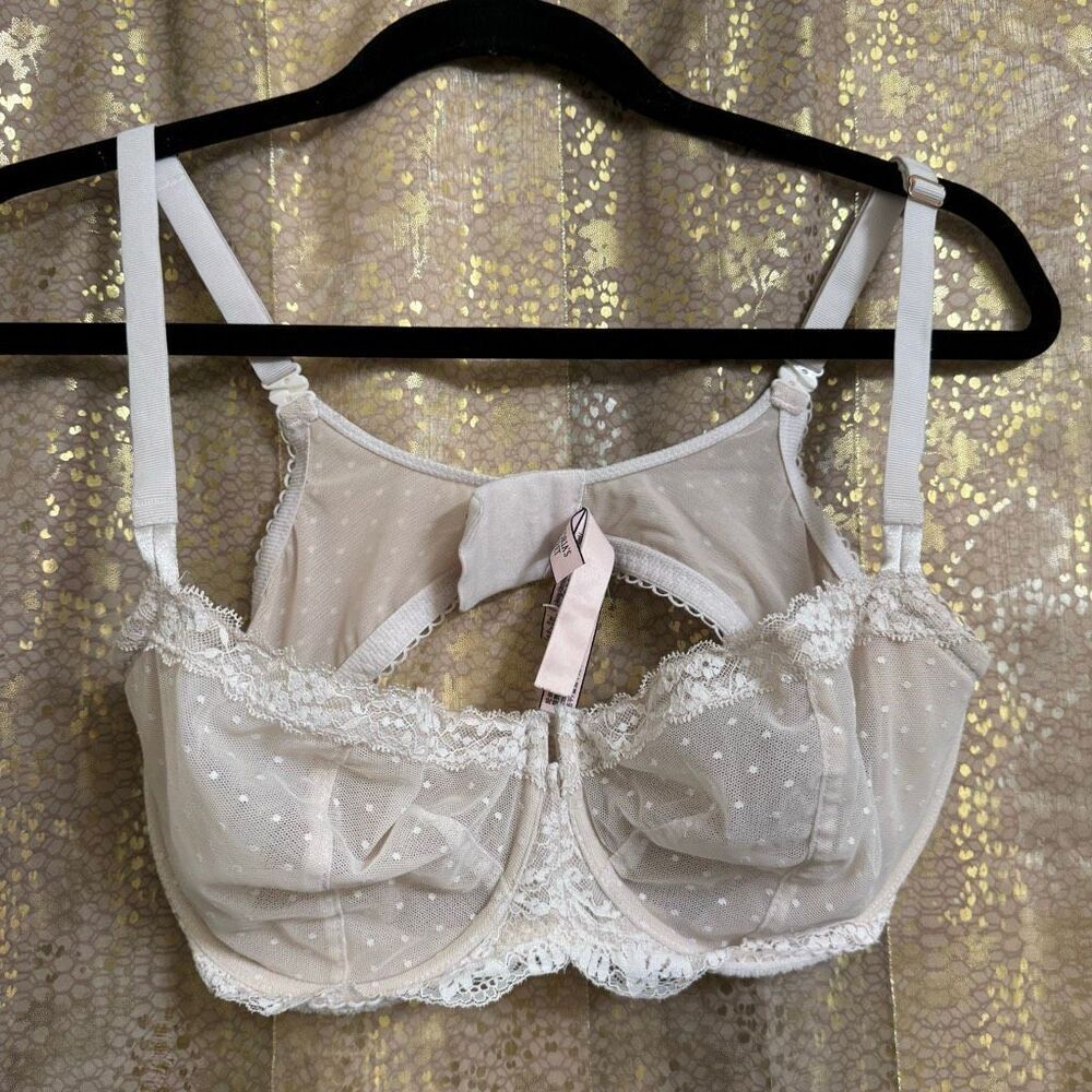 Victorias Secret Dream Angels Lace Romantic Underwire Light Pink Bra 38DD